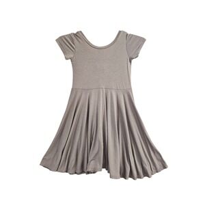 Wild Rich Kids Girls Brown Mauve Short Sleeve Twirl Skater Dress Size 5/6 euc